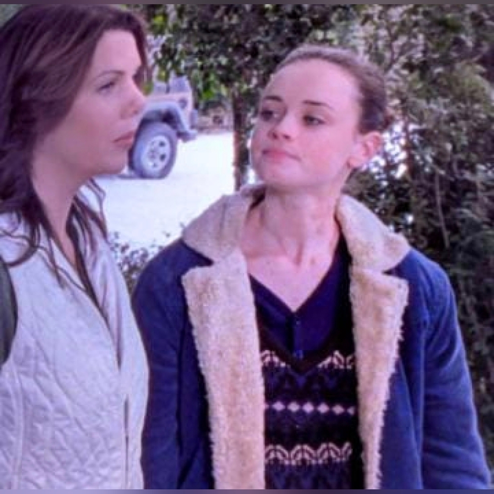 *Rare* ASO Friends And Gilmore Girls Vintage Earl Jeans Sherpa Lined Jacket Coat - Picture 5 of 7
